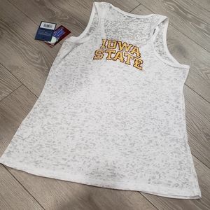 NWT NUYU Iowa State White Tank Top Large